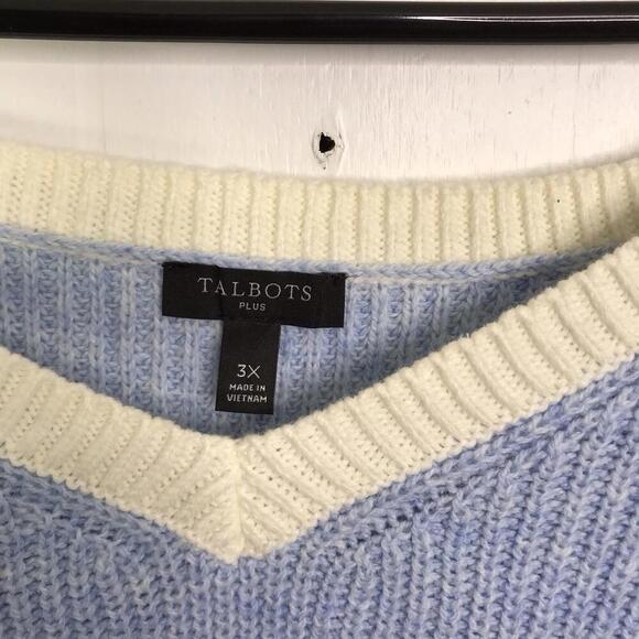 Talbots Sweater Womens 3X V Neck Academia Preppy Ribbed Knit Smart Chic - Picture 6 of 8